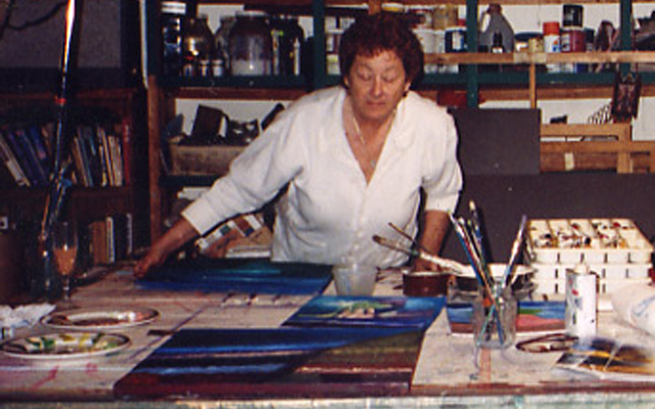 Susan working in the studio